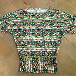 Trina Turk M swim coverup dress neon Bora Bora